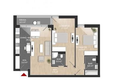 Apartament cu 3 camere semidecomandat în Străulești - 6