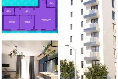 Apartament 3 camere, 69 mp utili, Asamblu rezidential zona Cornitoiu
