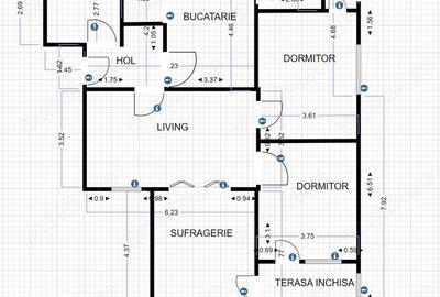 Apartament cu 4 camere decomandat în Turda - 8