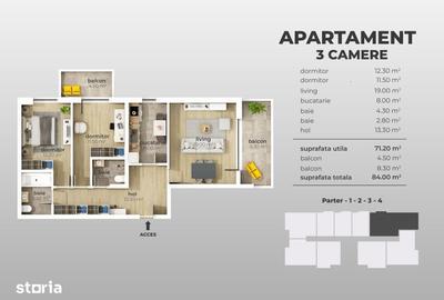 Apartament cu 3 camere decomandat în Apărătorii Patriei - 2