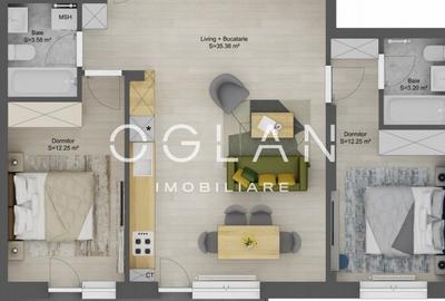 Apartament 3 camere nou cu predare imediata, zona Doamna Stanca 0% Comision - 3