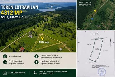 Teren de 4312 mp, în Beliș - 1