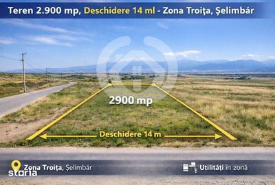 Teren de 2900 mp, în Șelimbăr