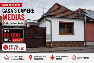 Casă cu 3 camere cu Teren 130 Mp în Central