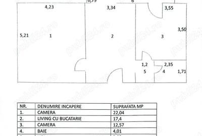 Apartament cu 2 camere decomandat în Nerva Traian - 2