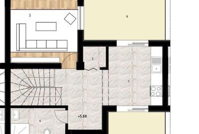 Casă cu 5 camere cu Teren 153 Mp în Central
