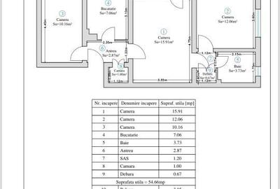 Apartament cu 3 camere semidecomandat în Central - 1