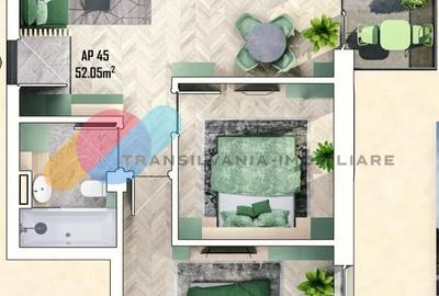 Apartament cu 3 camere semidecomandat în Apahida