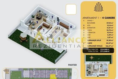 Apartament cu 4 camere decomandat în Central
