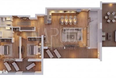 Apartament cu 3 camere în Ultracentral