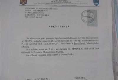 Teren de 1400 mp, în Central - 1