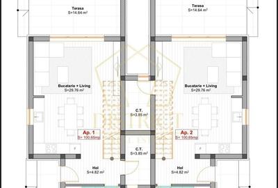 Duplex cu 4 camere cu Canalizare în Moșnița Veche - 2