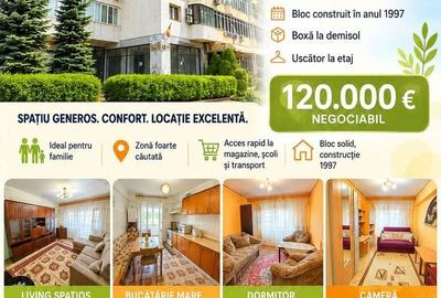 Apartament cu 4 camere decomandat, mobilat în Traian