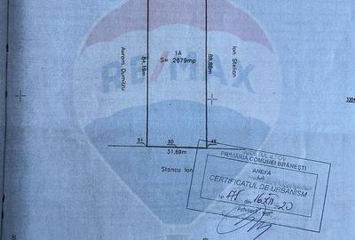 Teren de 2679 mp, în Brănești - 1