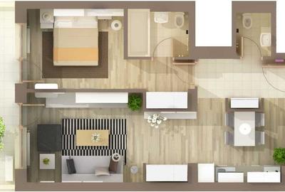 Apartament cu 2 camere semidecomandat, mobilat în Iancu Nicolae - 8