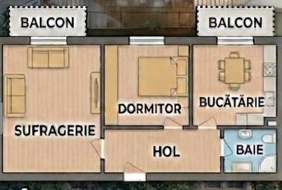 Apartament cu 2 camere decomandat în Central - 3