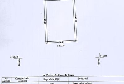 Teren Construcții intravilan de 600 mp, în Nord - 2