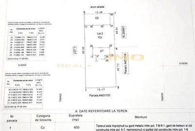 Teren 600mp. curs constructii, Utilitati, Palazu Mare, str.Spicului
