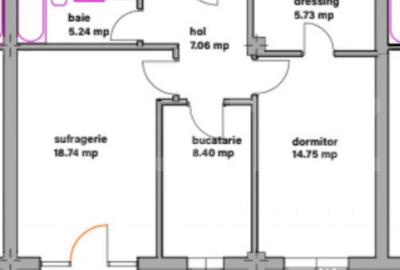 Apartament cu 2 camere decomandat în Central - 2