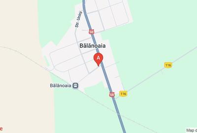 Casă cu teren intravilan 3.700 mp Balanoaia, 11 €/mp, deschidere 32 m, utilități