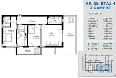 Apartament cu 3 camere decomandat în Theodor Pallady - 3