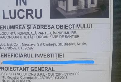 Teren de 700 mp, în Miroslava