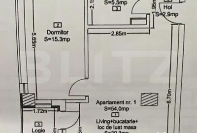 Apartament cu 2 camere decomandat în Central