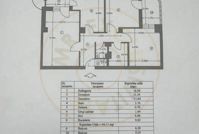 Apartament cu 3 camere decomandat în Găvana