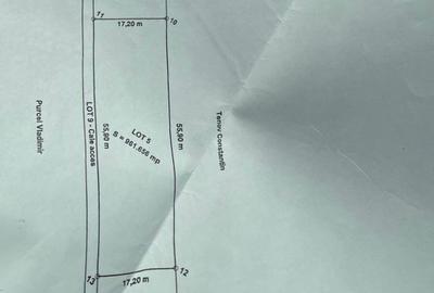 Teren Construcții intravilan de 962 mp, în Pipera