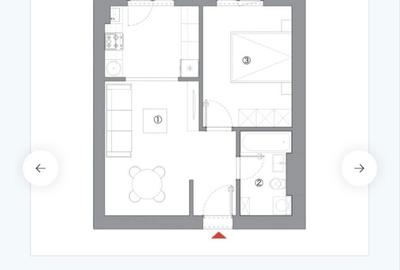 Apartament cu 2 camere în Cățelu - 1