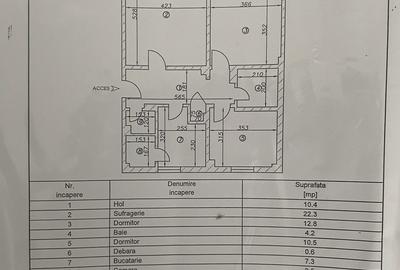 Apartament cu 3 camere decomandat în Frații Golești