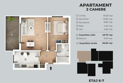 Metalurgiei Carrefour - 2 camere + terasa 22mp - 2