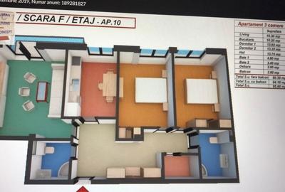 Apartament cu 3 camere decomandat în Turnișor - 2