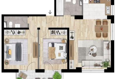 Apartament cu 3 camere în Între Lacuri