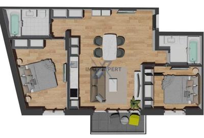 Apartament 3 camere, 2 bai, etaj intermediar, zona Vivo - 1