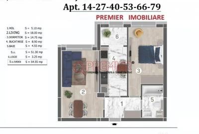 Apartament cu 2 camere decomandat în Central