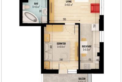 Apartament cu 2 camere decomandat în Central - 1