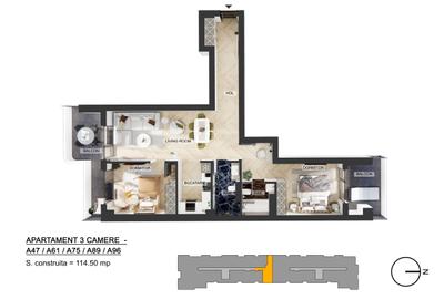 Apartament cu 3 camere decomandat în Pipera - 13