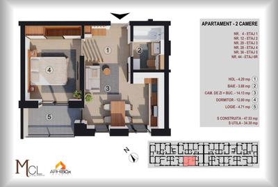 Apartament cu 2 camere decomandat în Central - 7