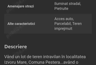 Teren de 3900 mp, în Izvoru Mare - 2