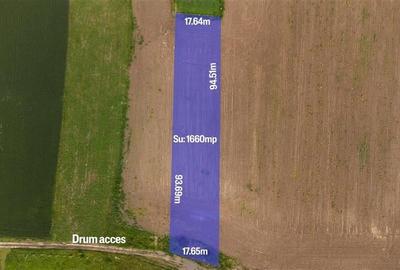 BUFTEA FLAMANZENI,TEREN INTRAVILAN 1660 MP,DESCHIDERE 17 M,ASFALT 70 M - 2