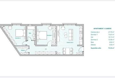Apartament cu 3 camere în Plopi - 8