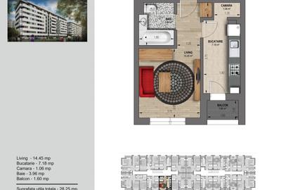 Garsonieră decomandată în Militari - 12