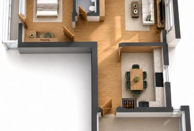 Apartament cu 2 camere decomandat, mobilat în Faleza Nord - 1