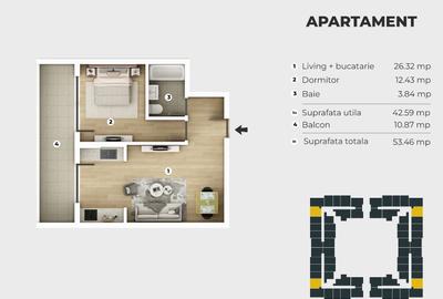 Apartament cu 2 camere semidecomandat, mobilat în Berceni - 6