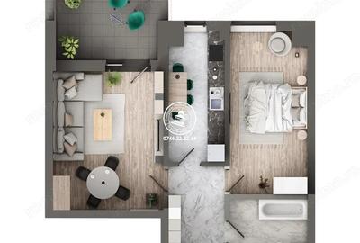 Apartament cu 2 camere în Galata