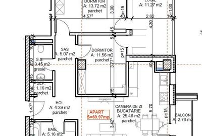 Apartament 3 camere, 2 bai, etaj 1, parcare subterana, zona Fsega - 11
