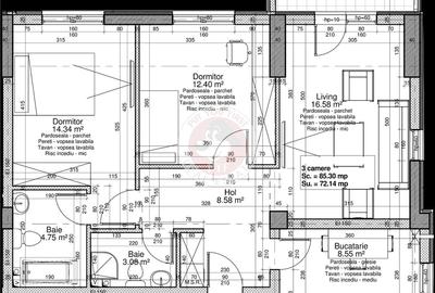 Panorama City | Apartament 3 camere | Decomandat | 72mp | B12237 - 1