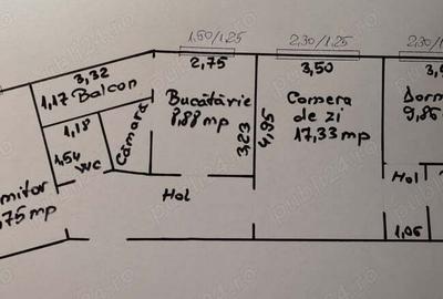 Apartament cu 3 camere semidecomandat în Carei - 7