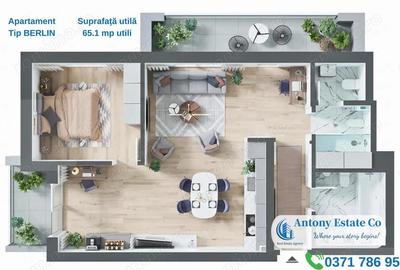 Apartament cu 3 camere în Nufărul - 1